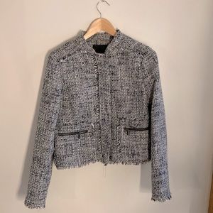 Banana Republic Navy/Black Twead Blazer (10)